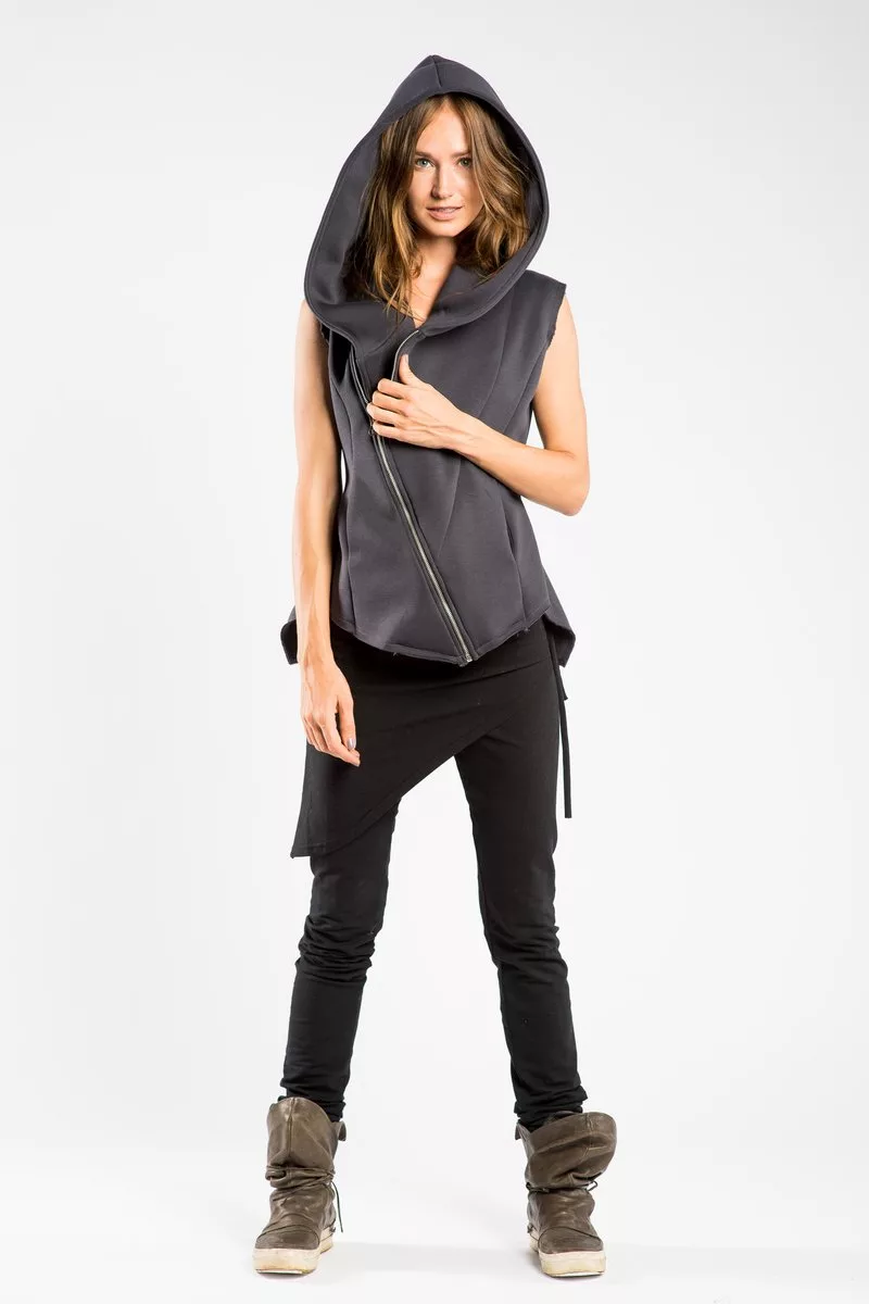 Insulated vest of grey color - Image 9