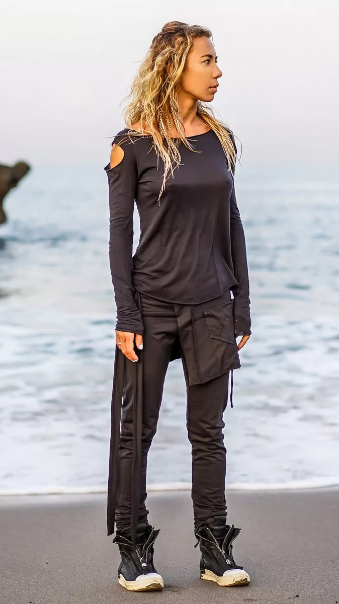 Leggings with belt bag black - Image 10