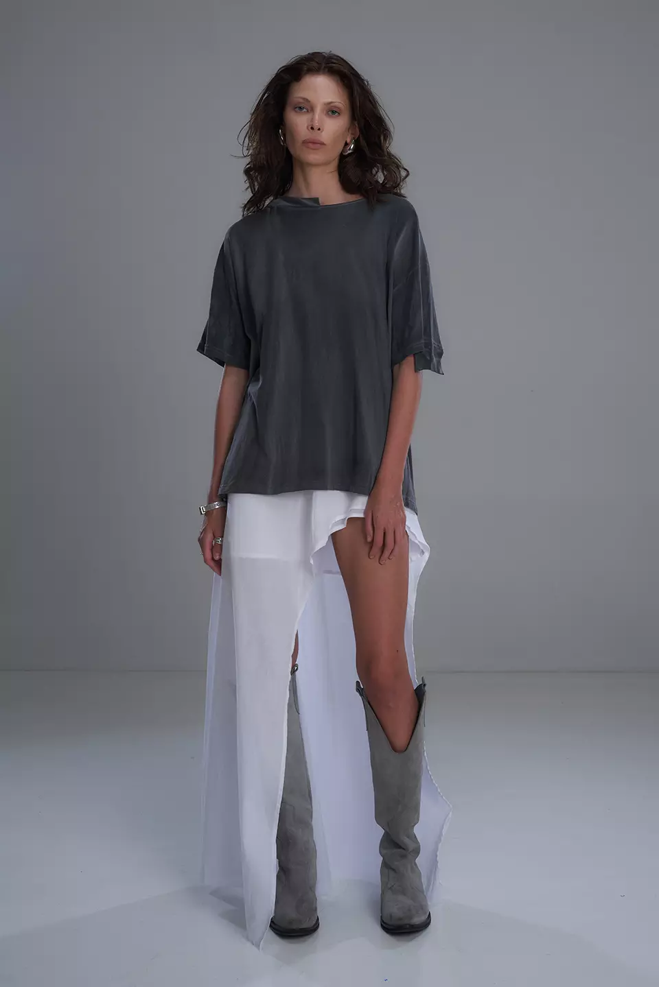 White skirt with a cutout