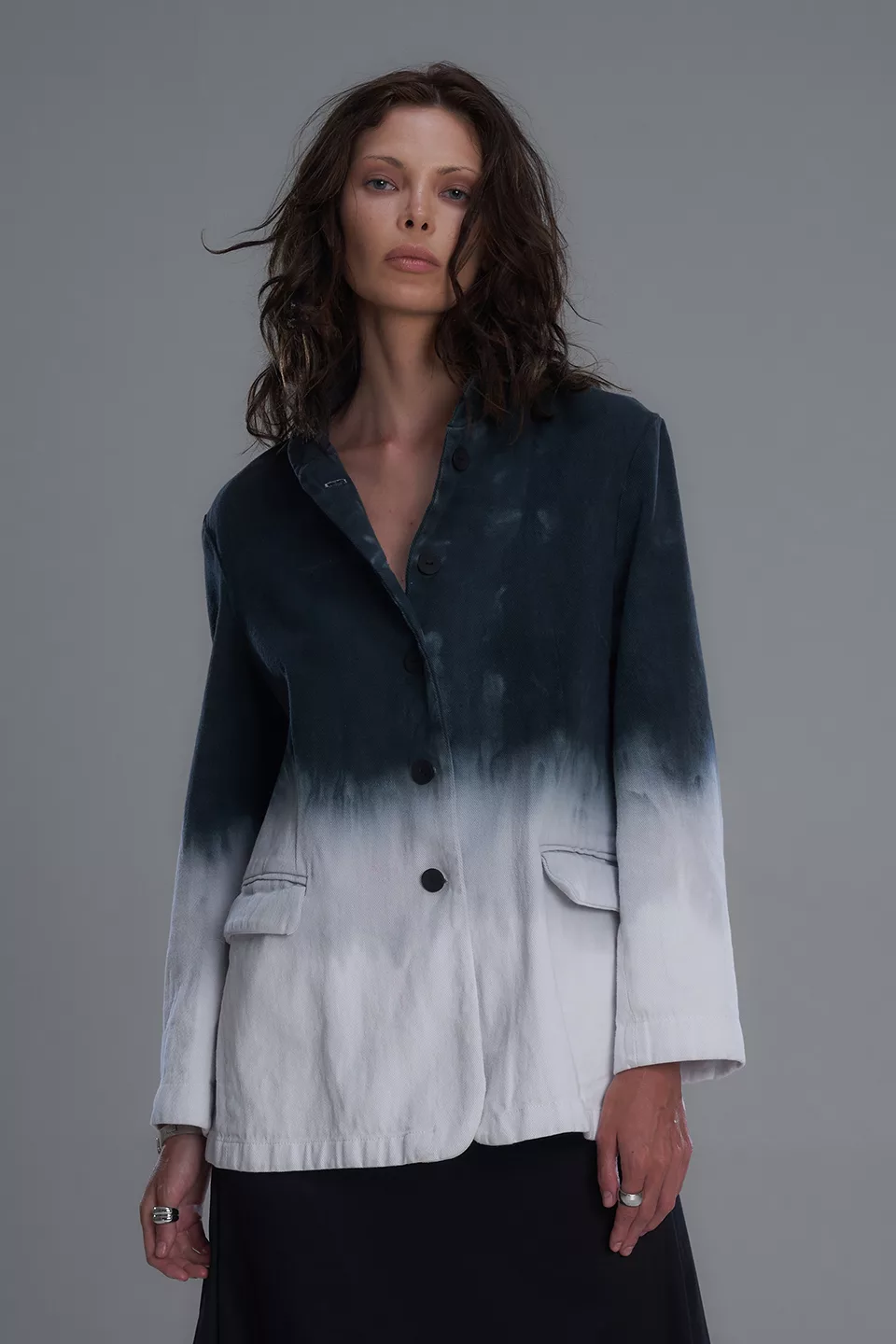 White Blazer with Gradient - Image 2