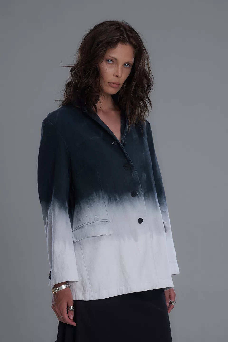 White Blazer with Gradient - Image 4