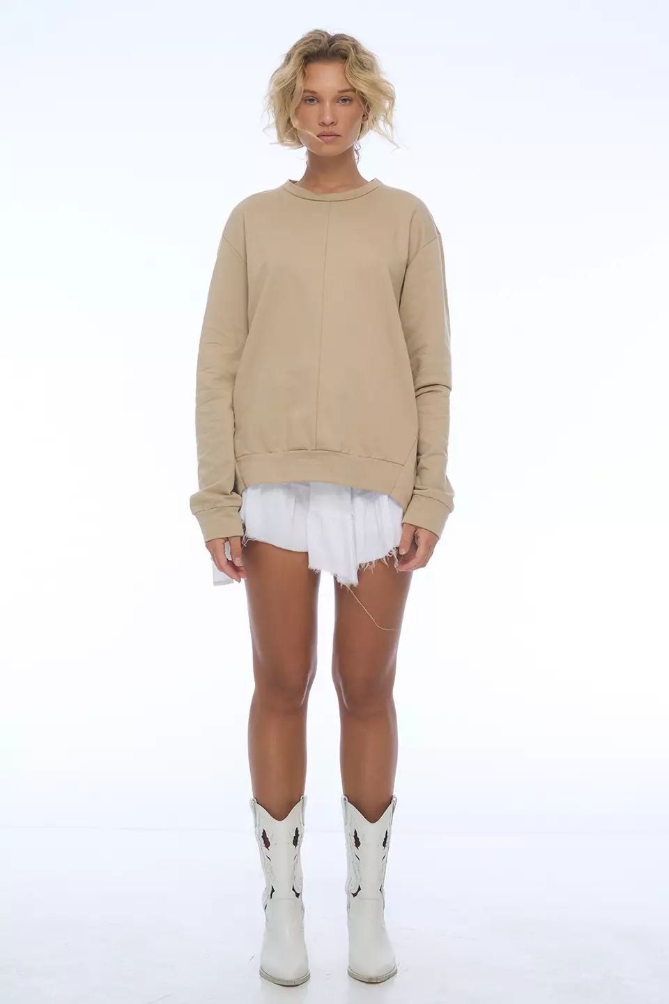 Sweatshirt with a multi-layered effect - Image 3