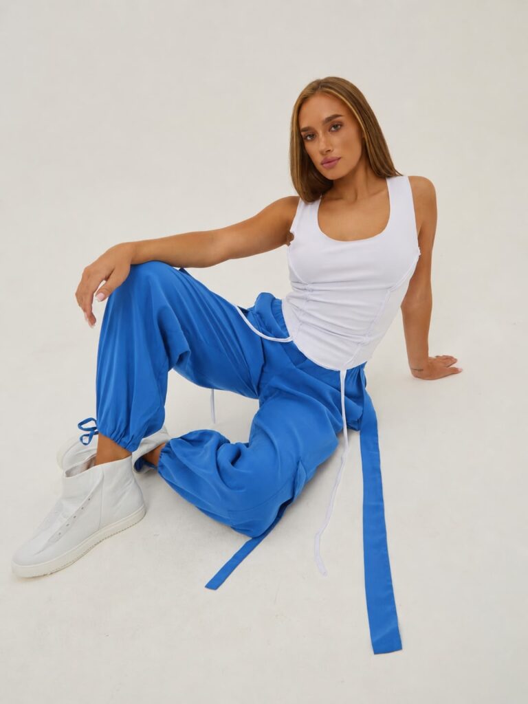 Blue Cargo pants - Image 3