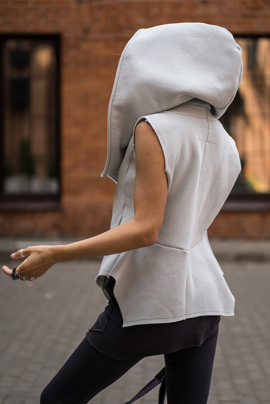 Light-gray vest with a hem - Image 13