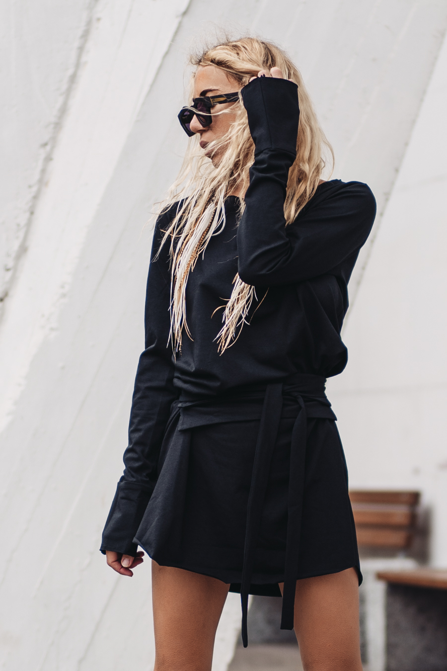 Knitted dress with high cuffs - Image 11