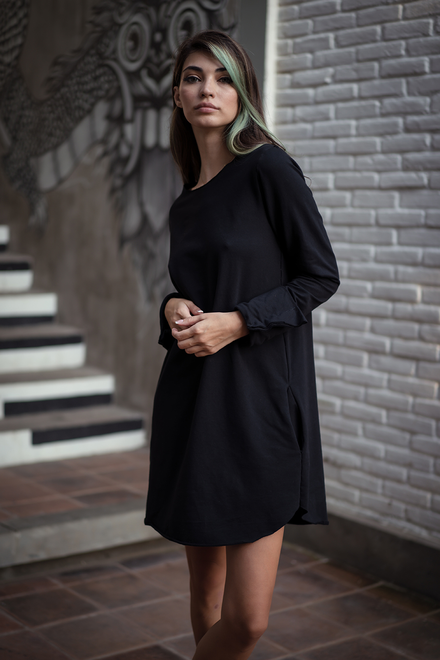 Knitted dress with high cuffs - Image 14