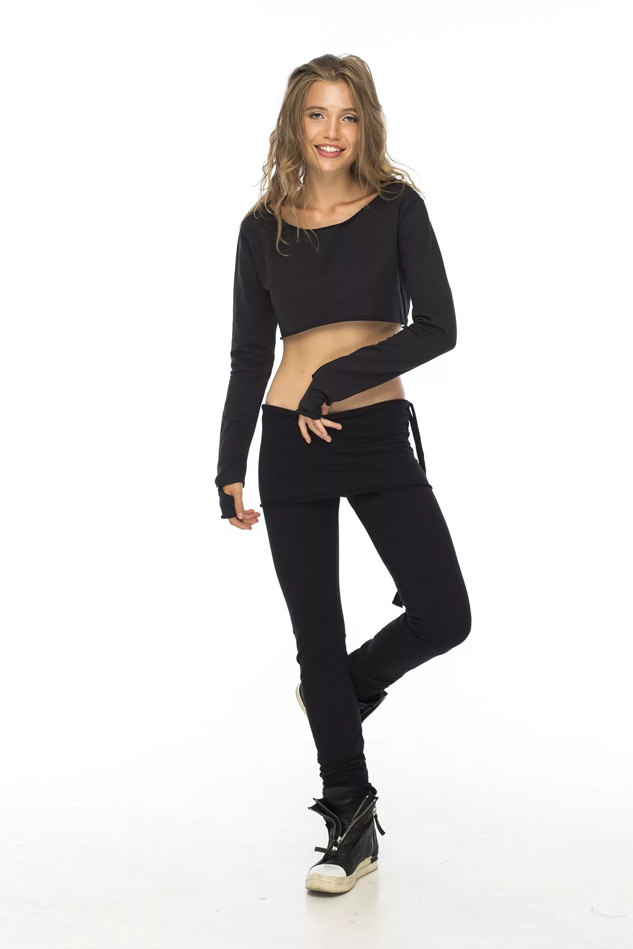Leggings with belt bag black - Image 2