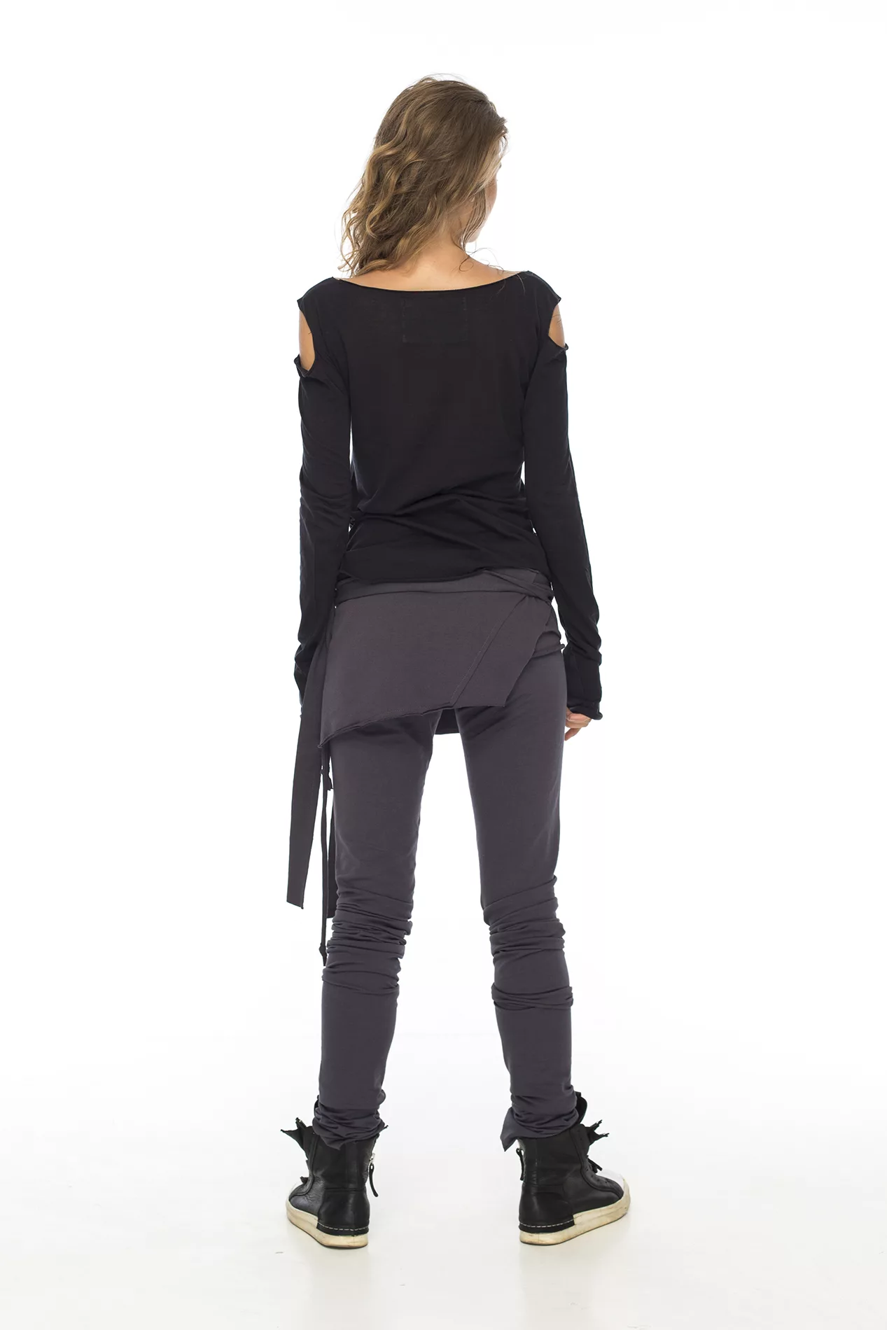 Leggings with belt-bag in gray color - Image 12