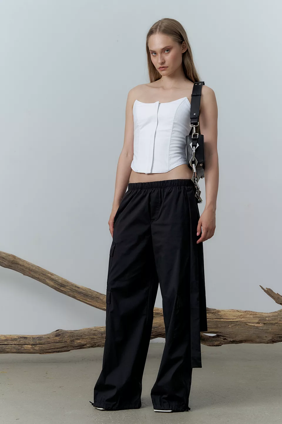 White denim corset with boning - Image 10