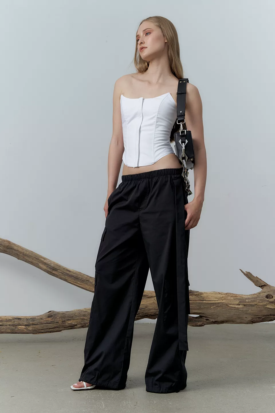 White denim corset with boning - Image 2