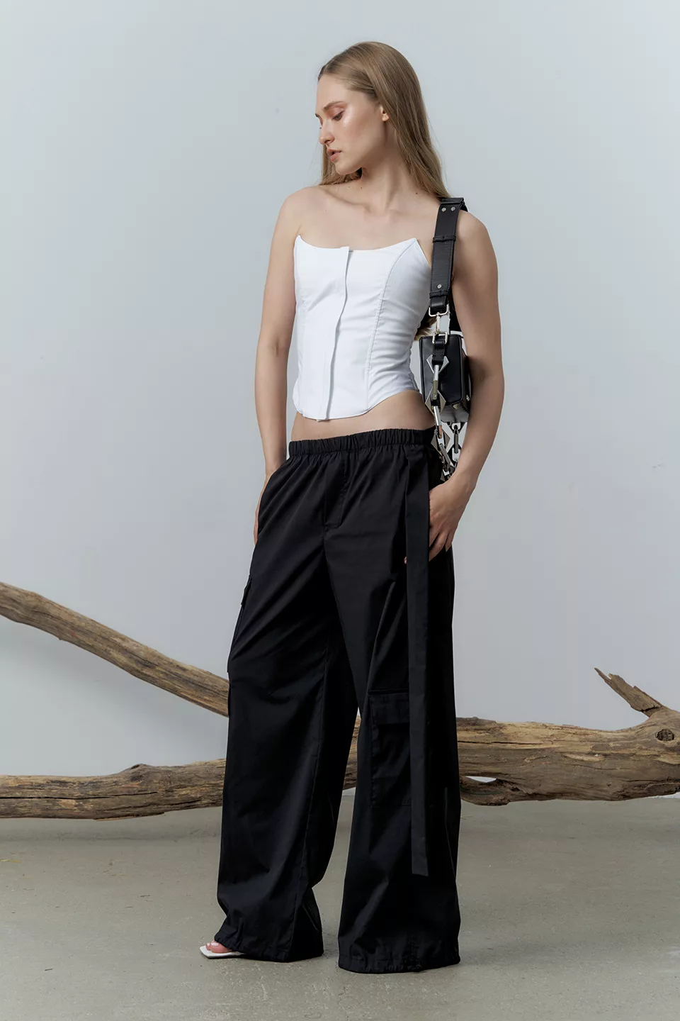White denim corset with boning - Image 11