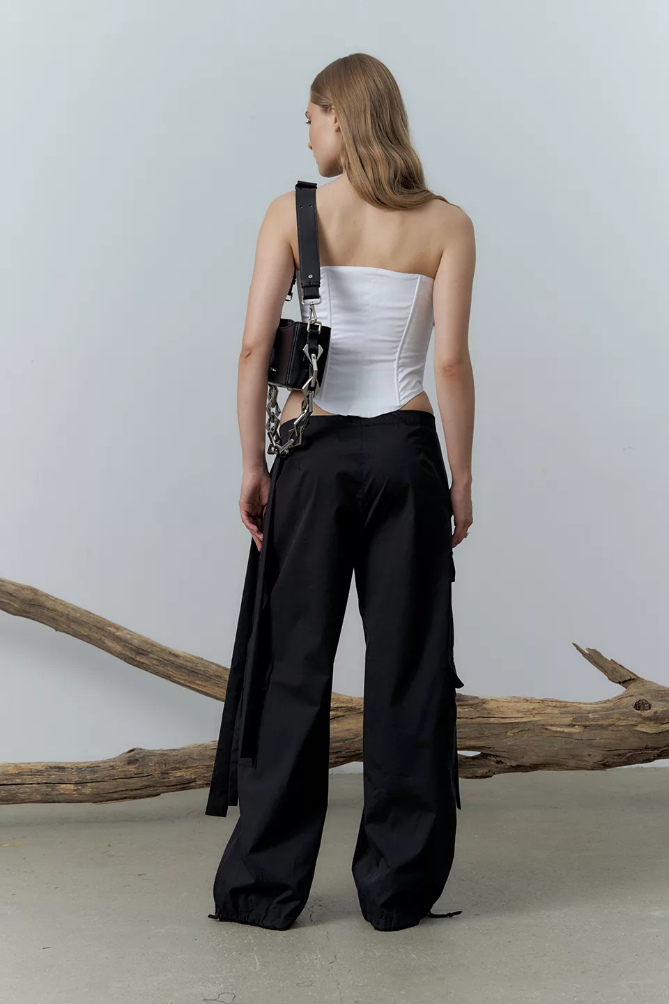 White denim corset with boning - Image 12